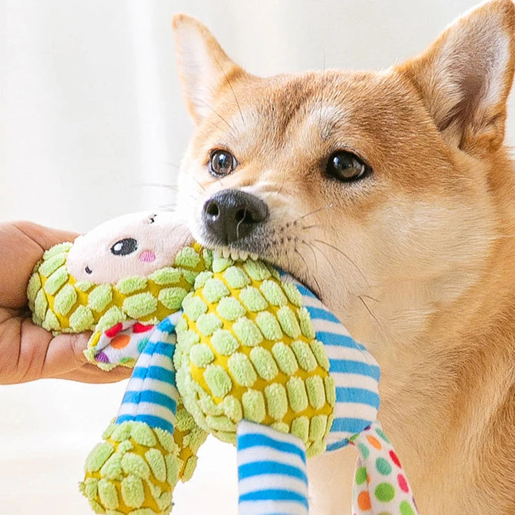 Pet Plush Toy Cat Dog Puzzle Toy Cute Animals Bite Resistant Interactive Squeaky Pet Dog Teeth Cleaning Chew Toy Pet Supplies - My Store