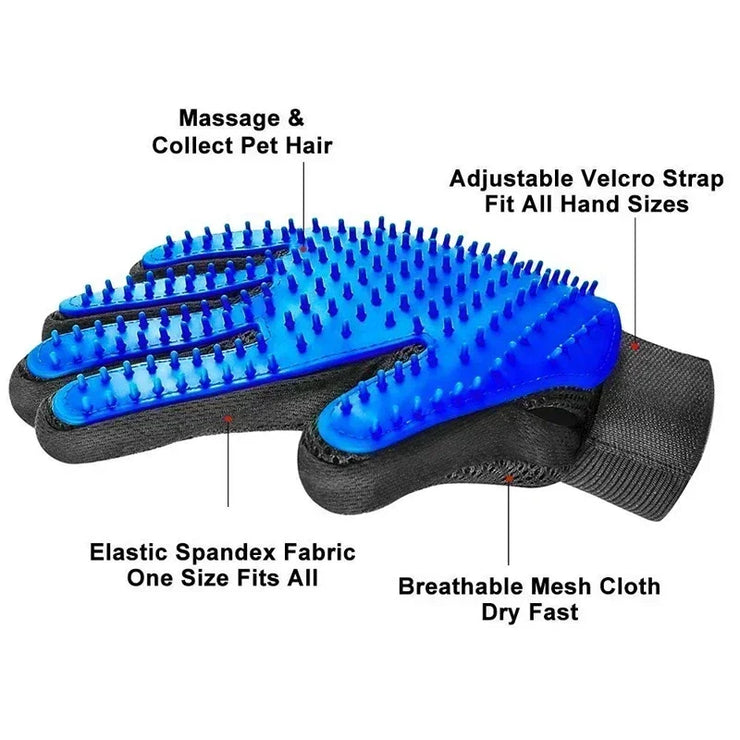 1pc Pet Cat and Dog Grooming Cleaning Brush Gloves, Depilatory Gloves, Animal Bathing, Dog Comb Effective Removal Back Massage - My Store