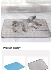 Pet Ice Mats Summer Cat Dog Sofa Nest Bed Cooling Sleeping Pad for Small Dogs Pets Durable Sofa Cooling Pad Blanket - My Store