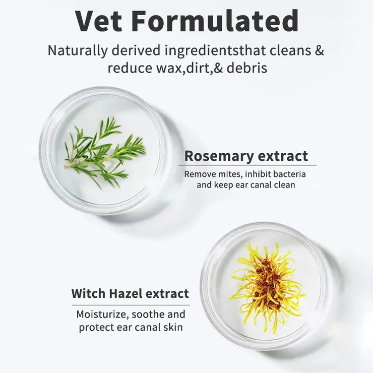 Pet Ear Wipes, Ear Cleaner Finger Wipes for Cats and Dogs, Soft & Easy Otic Cleaning Pads, Pet Supplies for Regular Soothing Odo - My Store