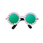 Pet Accessories with Artificial Pearls Pet Glasses Pet Sunglasses with Faux Pearls Decoration for Cats Dogs for Festivals - My Store