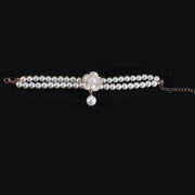 Pet Accessories Double Layer Pearl Pet Necklace Sweet Flower Pendant Cat Neck Chain Adjustable Pet Pearl Collar For Cats Puppy - My Store