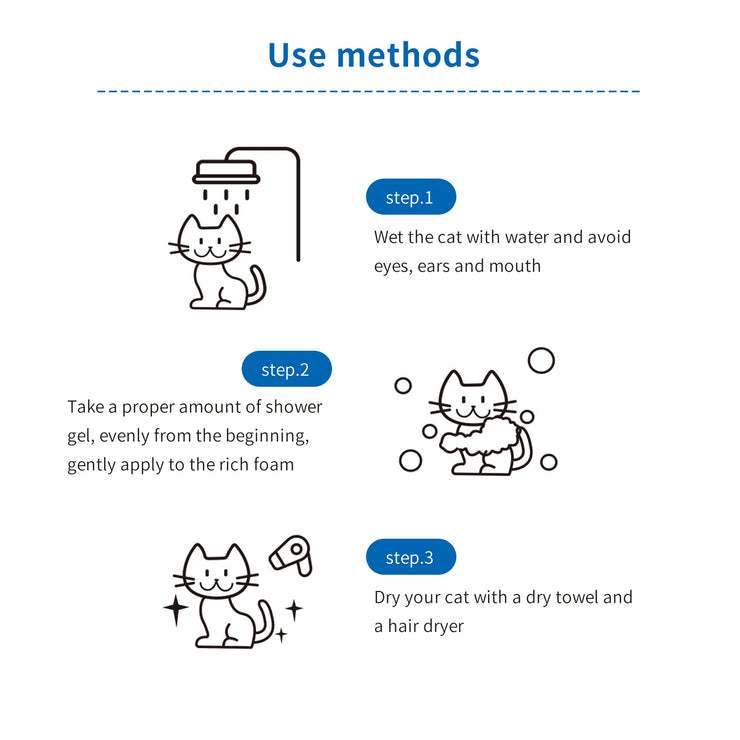 228ml PET Cleaning High Quality Safe Pet Dog Shampoo Body Wash Tender Skin Odor Removing Cleansing Petcleaning for Dogs Cats - My Store