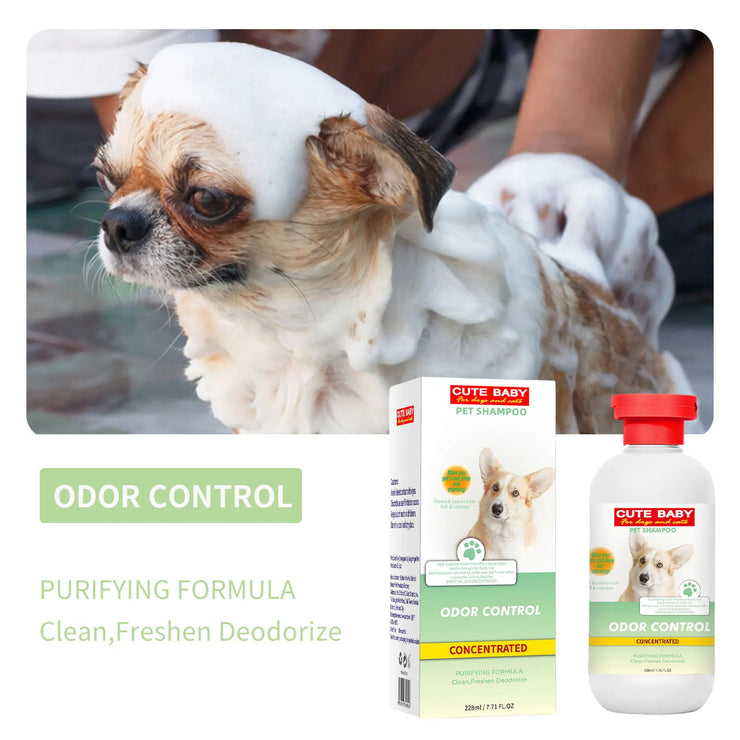 228ml PET Cleaning High Quality Safe Pet Dog Shampoo Body Wash Tender Skin Odor Removing Cleansing Petcleaning for Dogs Cats - My Store
