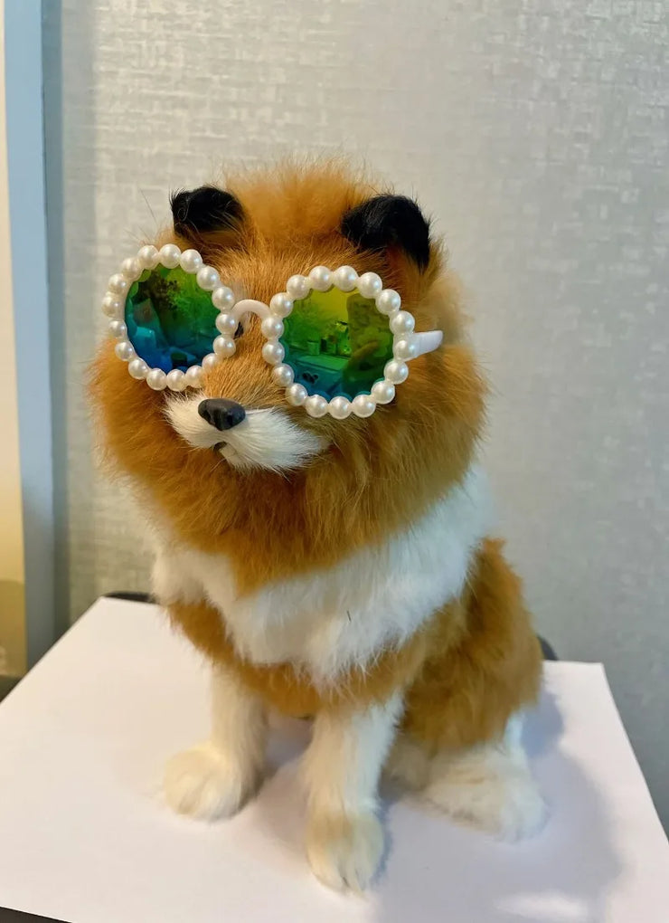 Pet Accessories Flower Sunglasses Circular Role Playing Glasses Photo Props Glasses For Cats And Small And Paracord Dog Leash - My Store