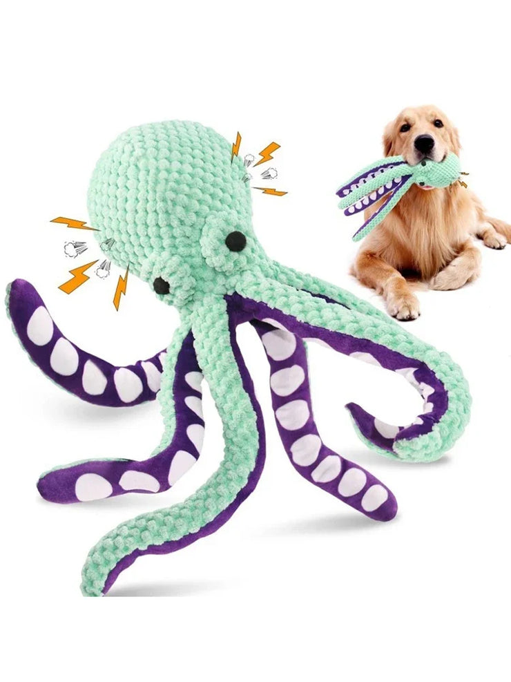 Pet Supplies Dog Bite Sounds Octopus Plush Toys Cat Dog Bite Resistance Sounds Relieve Boredom and Comfort Interactive Chew Toys - My Store