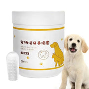 Pet Disposable Cleaning Wipes Dog Teeth Cleaning Finger Wipes Cat Ear and Eye Beauty Wipes Cat Hygiene and Beauty Products 50pcs - My Store