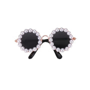 Pet Accessories with Artificial Pearls Pet Glasses Pet Sunglasses with Faux Pearls Decoration for Cats Dogs for Festivals - My Store