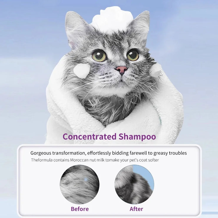 228ml PET Cleaning High Quality Safe Pet Dog Shampoo Body Wash Tender Skin Odor Removing Cleansing Petcleaning for Dogs Cats - My Store
