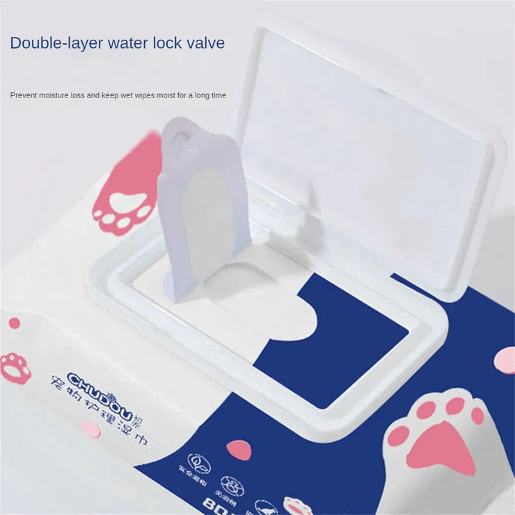 Pet Wipes Ro Pure Water Formula Pet Care Pet Health Care and Cleaning Pet Specific Cleaning Deodorizing Wet Tissue No Wash - My Store