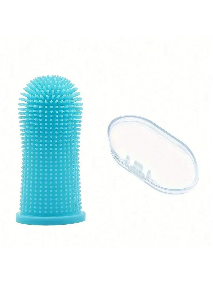 Pet Finger Toothbrush Cleaning Products for Cats and DogsOral Cleaning ToothbrushesSilicone Bristles - My Store
