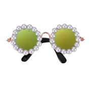 Pet Accessories with Artificial Pearls Pet Glasses Pet Sunglasses with Faux Pearls Decoration for Cats Dogs for Festivals - My Store