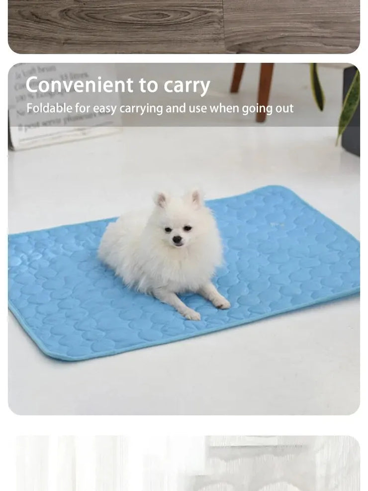 Pet Ice Mats Summer Cat Dog Sofa Nest Bed Cooling Sleeping Pad for Small Dogs Pets Durable Sofa Cooling Pad Blanket - My Store