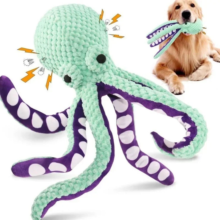 Pet Supplies Dog Bite Sounds Octopus Plush Toys Cat Dog Bite Resistance Sounds Relieve Boredom and Comfort Interactive Chew Toys - My Store