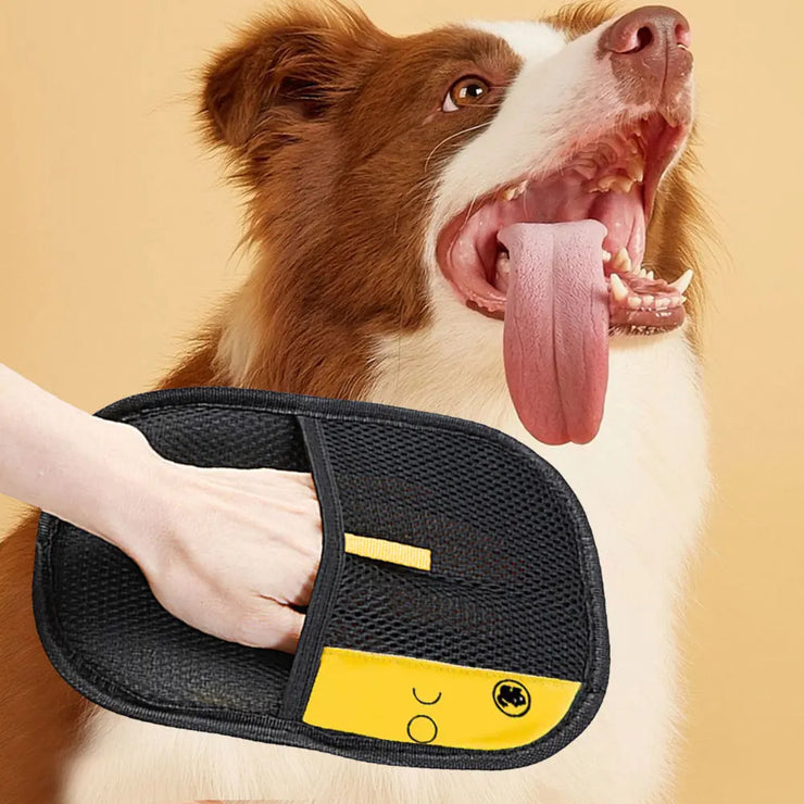 Pet Grooming Gloves Pet Hair Remover Gloves for Dog Cat Rabbit with Long/Short/Curly Hair - My Store