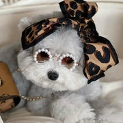 Pet Accessories with Artificial Pearls Pet Glasses Pet Sunglasses with Faux Pearls Decoration for Cats Dogs for Festivals - My Store