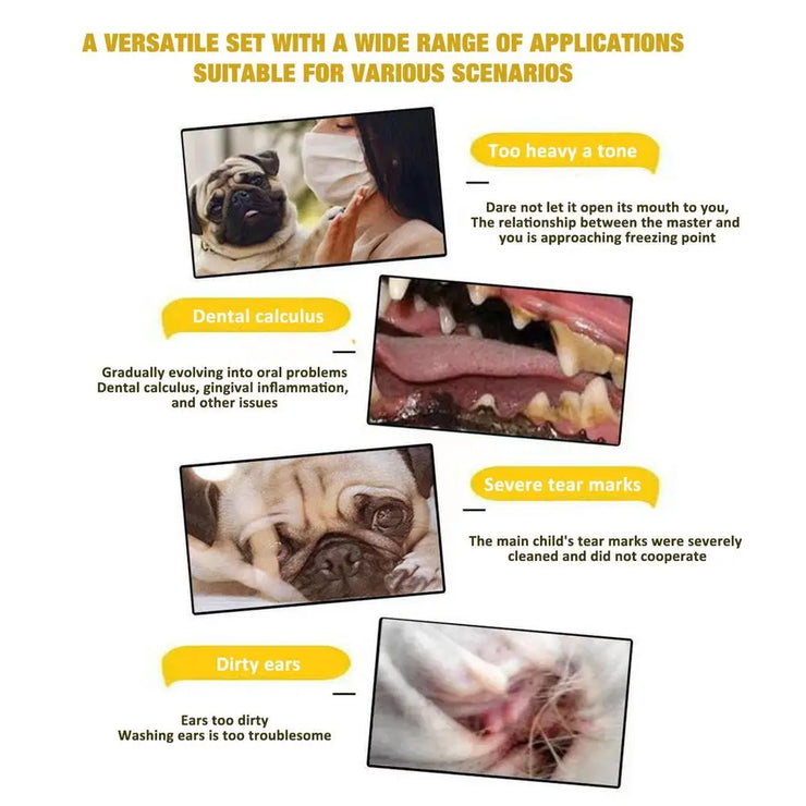 Pet Disposable Cleaning Wipes Dog Teeth Cleaning Finger Wipes Cat Ear and Eye Beauty Wipes Cat Hygiene and Beauty Products 50pcs - My Store