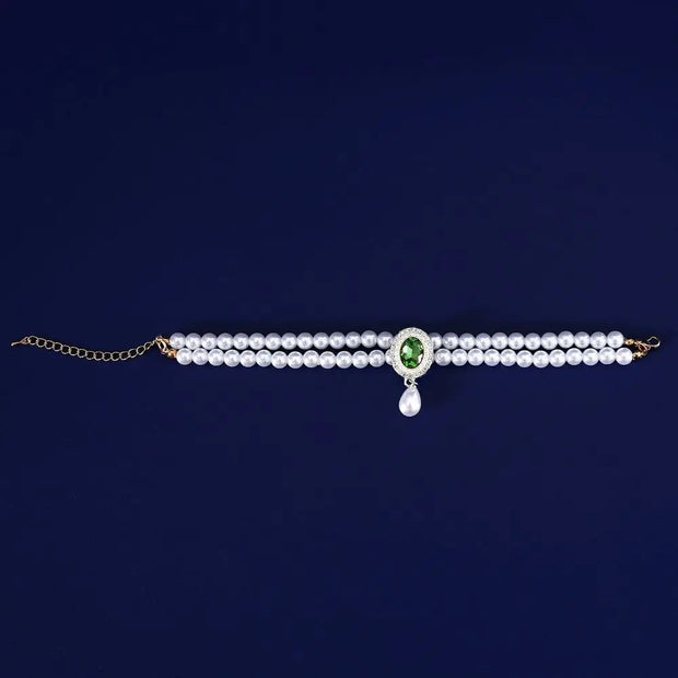 Pet Accessories Double Layer Pearl Pet Necklace Sweet Flower Pendant Cat Neck Chain Adjustable Pet Pearl Collar For Cats Puppy - My Store