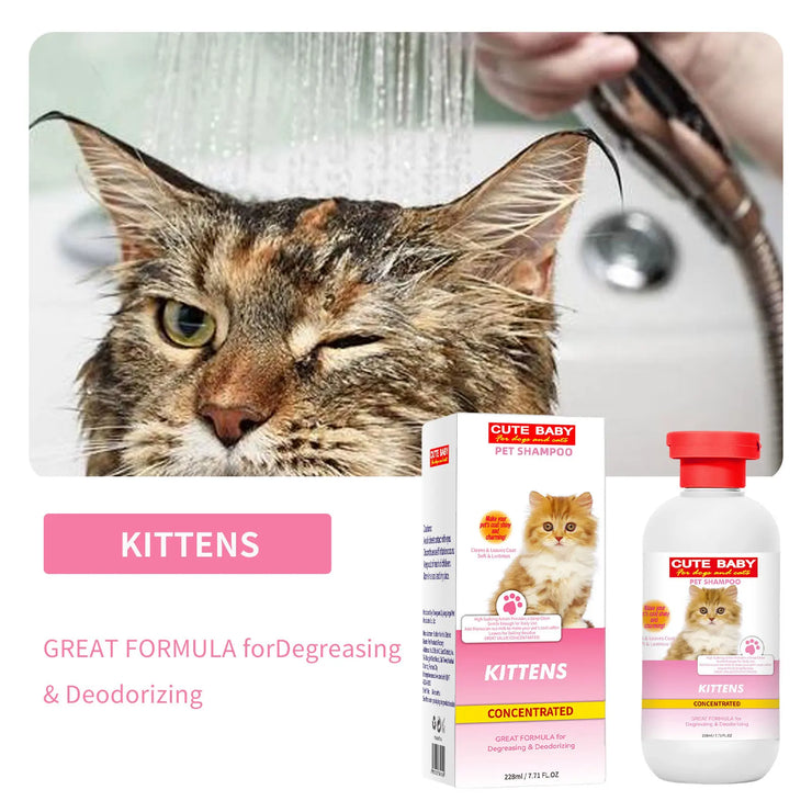 228ml PET Cleaning High Quality Safe Pet Dog Shampoo Body Wash Tender Skin Odor Removing Cleansing Petcleaning for Dogs Cats - My Store