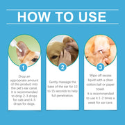 Pet Ear Cleaning Drops Softens Earwax Reduce Redness Swelling Itching Removes Odor Cleansing Dirt Soothing Pet Ear Care Solution - My Store