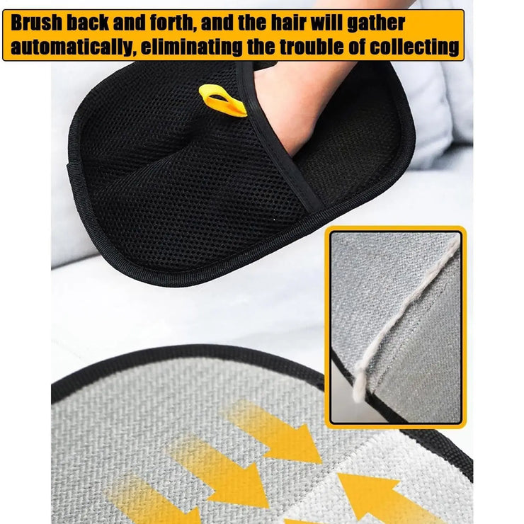 Pet Grooming Gloves Static Removal Gloves Pet Hair Double-Sided Pet Gloves for Washing Deshedding Grooming Versatile Pet Gloves - My Store