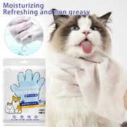 Pet Wash Free Glove Cleaning Pet Stain Remover Wipes Disposabl Cleaning Massage Grooming No-Wash Wipes For Dogs & Cats Supplies - My Store