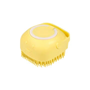 Pet Grooming Bath Massage Brush With Soap And Shampoo Dispenser, Soft Silicone Bristle For Long Short Haired Dogs Cats Shower - My Store
