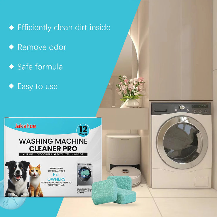 Washing Machine Cleaner for Pet Owners Eliminating Pet Odors Remove Pet Hair Cleaning Washing Machine Slots Cleaning Agent 12PCS - My Store