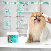 Pet Ear Wipes, Ear Cleaner Finger Wipes for Cats and Dogs, Soft & Easy Otic Cleaning Pads, Pet Supplies for Regular Soothing Odo - My Store