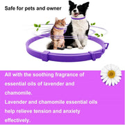 Pet Calming Collar For Cats Dogs Adjustable Anxiety Pheromone Reducing Pet Collar Lasting Natural Calm Relax Soothing Collars - My Store