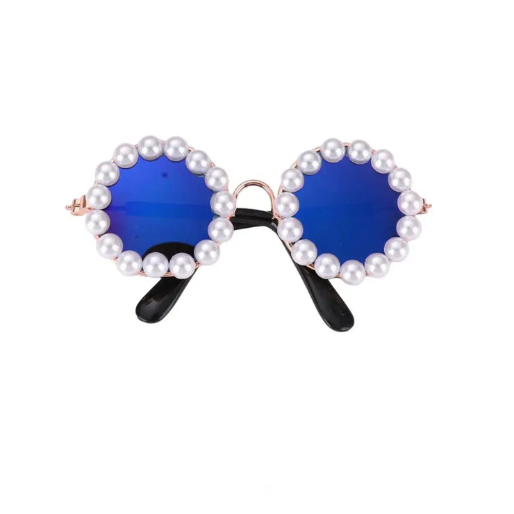 Pet Accessories with Artificial Pearls Pet Glasses Pet Sunglasses with Faux Pearls Decoration for Cats Dogs for Festivals - My Store