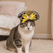 Pet Accessories Adjustable Pet Halloween Hat Sequin Elastic Band Cat Cosplay Hat British Style Pet Decorative Hat Pet Party - My Store