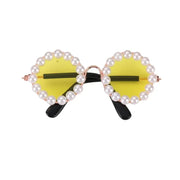 Pet Accessories with Artificial Pearls Pet Glasses Pet Sunglasses with Faux Pearls Decoration for Cats Dogs for Festivals - My Store