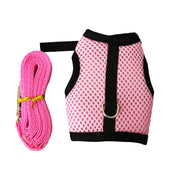 Pet Accessories Rabbit Harnesses Vest Leashes Set Soft Mesh Harness with Leash Small Animal Guinea Pig Hamsters Bunny Accessorie - My Store