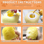 Pet Grooming Bath Massage Brush With Soap And Shampoo Dispenser, Soft Silicone Bristle For Long Short Haired Dogs Cats Shower - My Store