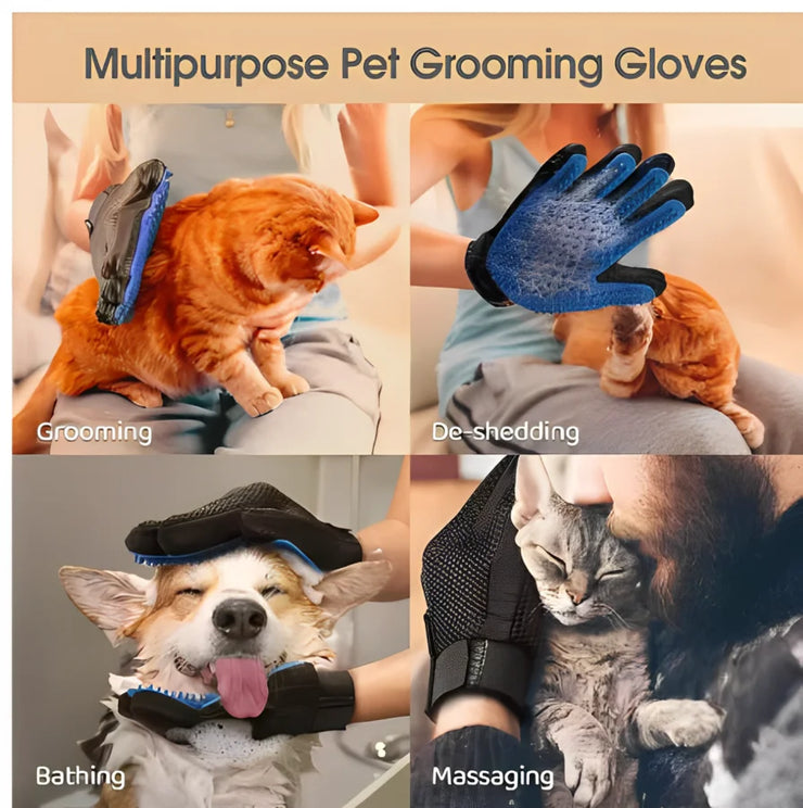 Pet Hair Glove Comb Pet Dog Cat Grooming Cleaning Glove Deshedding Hair remover Massage Brush Animal Supplies Cat Accessoies - My Store