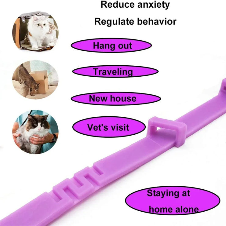 Pet Calming Collar For Cats Dogs Adjustable Anxiety Pheromone Reducing Pet Collar Lasting Natural Calm Relax Soothing Collars - My Store
