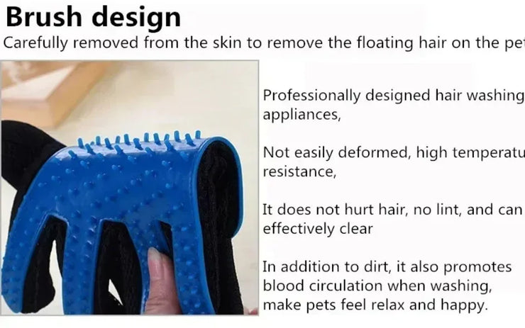 1pc Pet Cat and Dog Grooming Cleaning Brush Gloves, Depilatory Gloves, Animal Bathing, Dog Comb Effective Removal Back Massage - My Store
