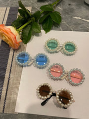 Pet Accessories Flower Sunglasses Circular Role Playing Glasses Photo Props Glasses For Cats And Small And Paracord Dog Leash - My Store