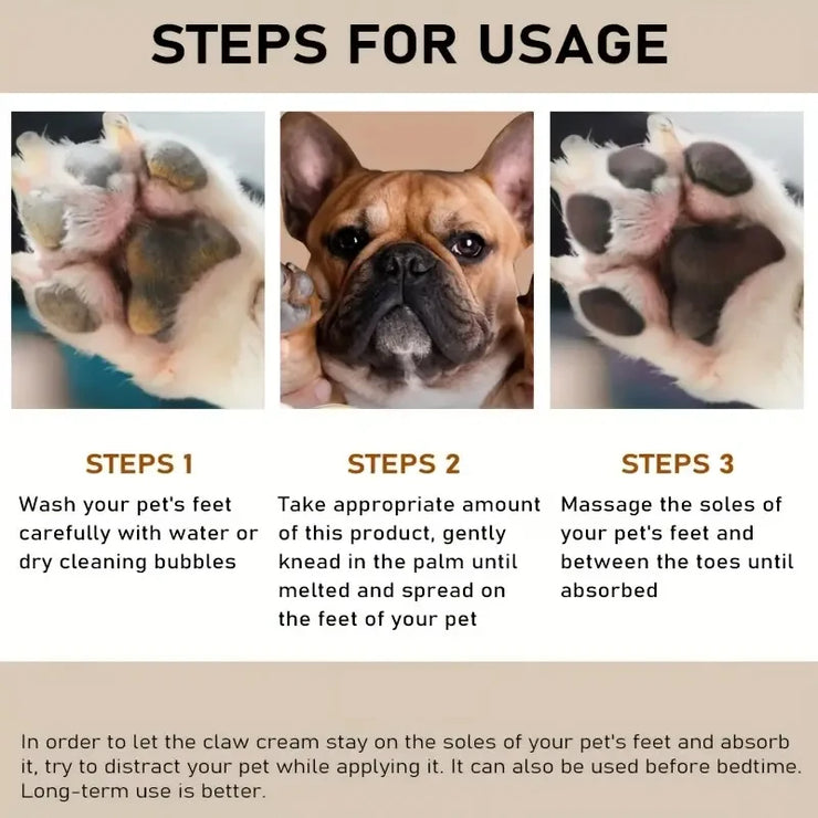 45g Pet Paw Care Cream Is Rich in Natural Plant Ingredients Such as Shea Butter, Coconut Oil and Other Are Gentle and Moisturizing, Quickly Relieves Dry Paws and Cares for Pet Paws - My Store