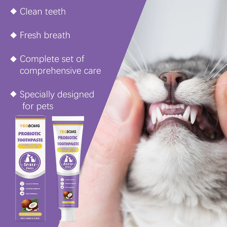 Probiotic Toothpaste for Pets:Eliminates Plaque,Freshens Breath,Gentle Teeth Cleaning&Oral Care,Shared by All Household Pets - My Store