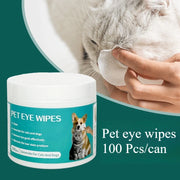 100 Piece Pet Eye Cleaning Wipes Tear Mark Remover for Cats Hygienic Grooming Wet Tissues for Home Pet Care - My Store