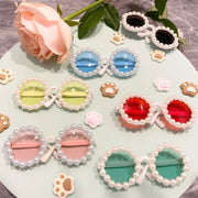Pet Accessories Flower Sunglasses Circular Role Playing Glasses Photo Props Glasses For Cats And Small And Paracord Dog Leash - My Store
