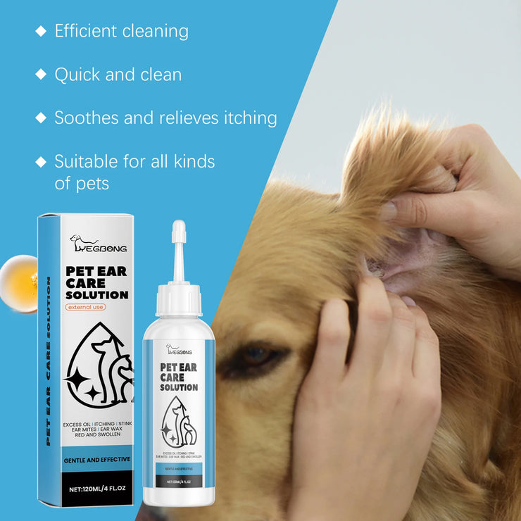 Pet Ear Cleaning Drops Softens Earwax Reduce Redness Swelling Itching Removes Odor Cleansing Dirt Soothing Pet Ear Care Solution - My Store