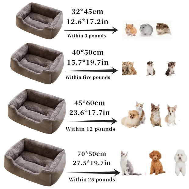 Comfortable Plush Pet Sofa Bed, Dog Bed, Cat Bed, Year-round Warm Shelter, Suitable for Scenarios: Bedroom, Living Room, Balcony - My Store