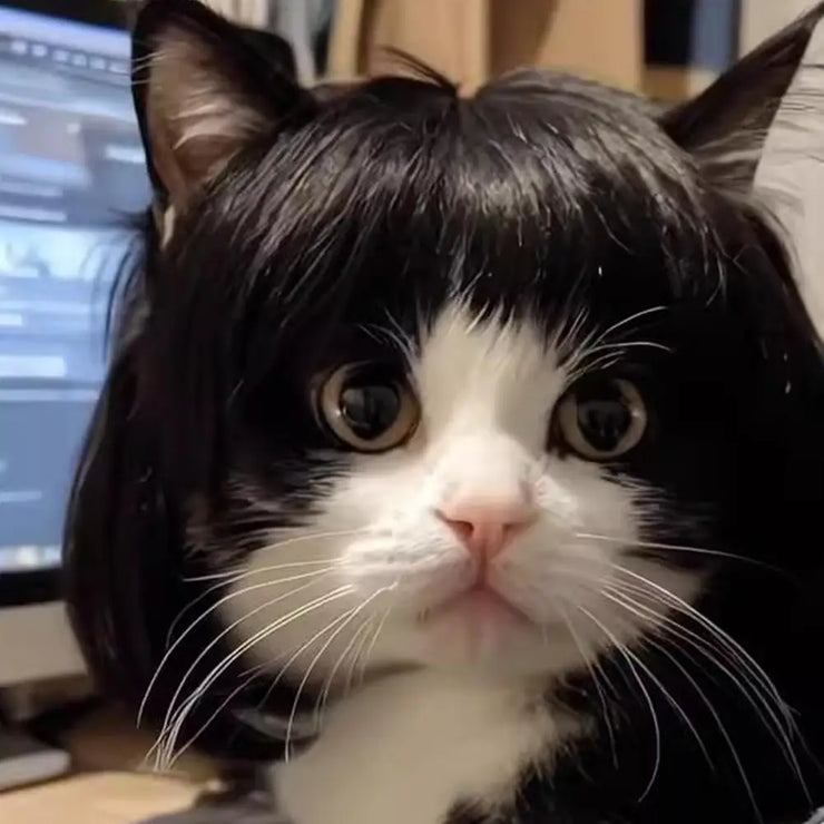 Cat Wig Accessories Dog Headdress Funny Costume Puppy Cosplay Dress Up Cute Pet Wig Cosplay Funny Props Head Accessories - My Store