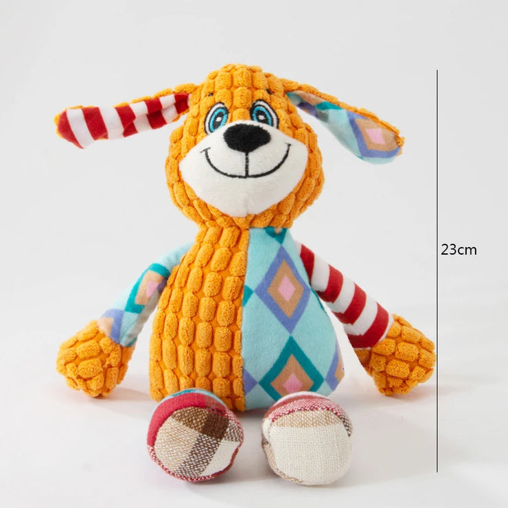 Pet Plush Toy Cat Dog Puzzle Toy Cute Animals Bite Resistant Interactive Squeaky Pet Dog Teeth Cleaning Chew Toy Pet Supplies - My Store