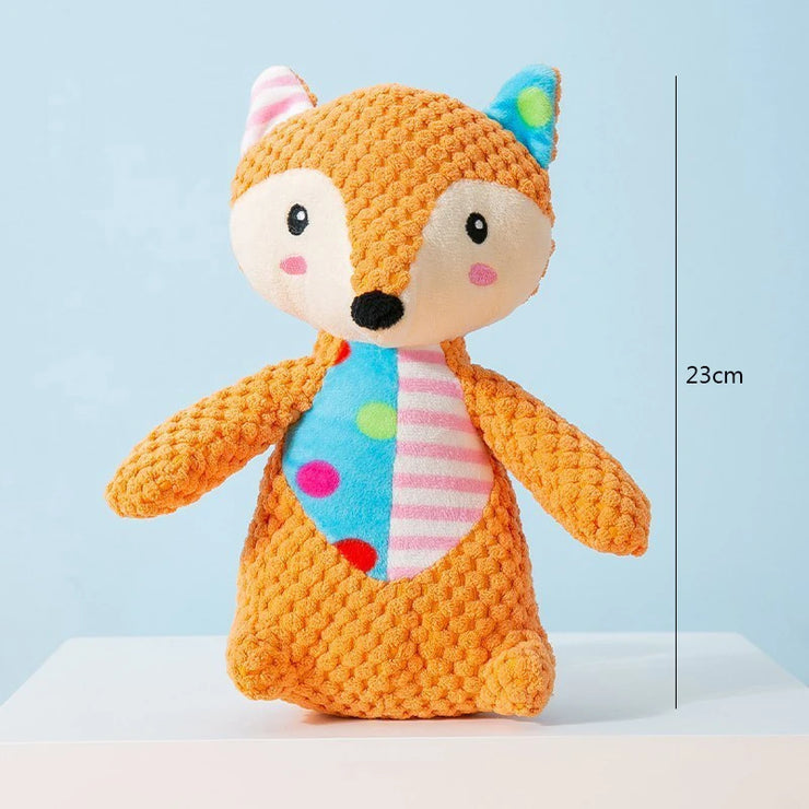 Pet Plush Toy Cat Dog Puzzle Toy Cute Animals Bite Resistant Interactive Squeaky Pet Dog Teeth Cleaning Chew Toy Pet Supplies - My Store