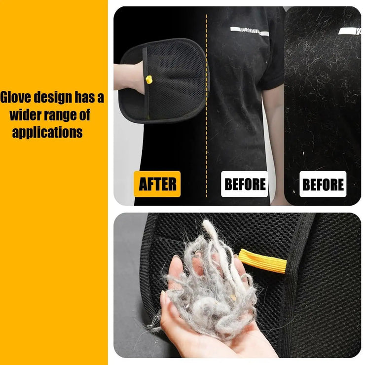 Pet Grooming Gloves Static Removal Gloves Pet Hair Double-Sided Pet Gloves for Washing Deshedding Grooming Versatile Pet Gloves - My Store