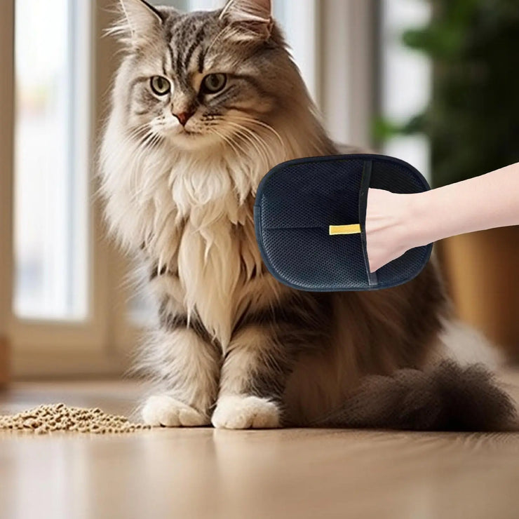 Pet Grooming Gloves Static Removal Gloves Pet Hair Double-Sided Pet Gloves for Washing Deshedding Grooming Versatile Pet Gloves - My Store
